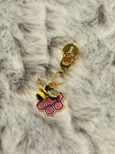 Load image into Gallery viewer, Fancy Beehive Zipper Pulls (double charm - enamel)