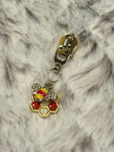 Load image into Gallery viewer, Colorful Hives Zipper Pulls (double charm- enamel) SILVER Pull