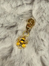Load image into Gallery viewer, Colorful Hives Zipper Pulls (double charm- enamel) GOLD Pull