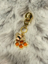 Load image into Gallery viewer, Pastel Honey Bees Zipper Pulls (double charm- enamel)