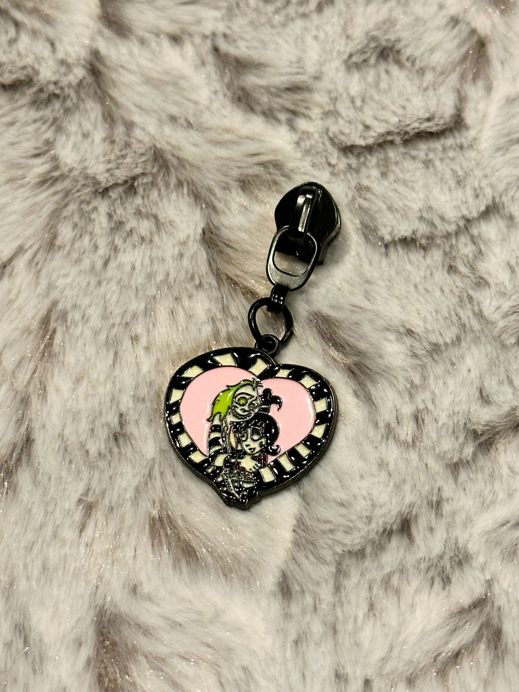 Beetlejuice & Lydia Zipper Pull (enamel)