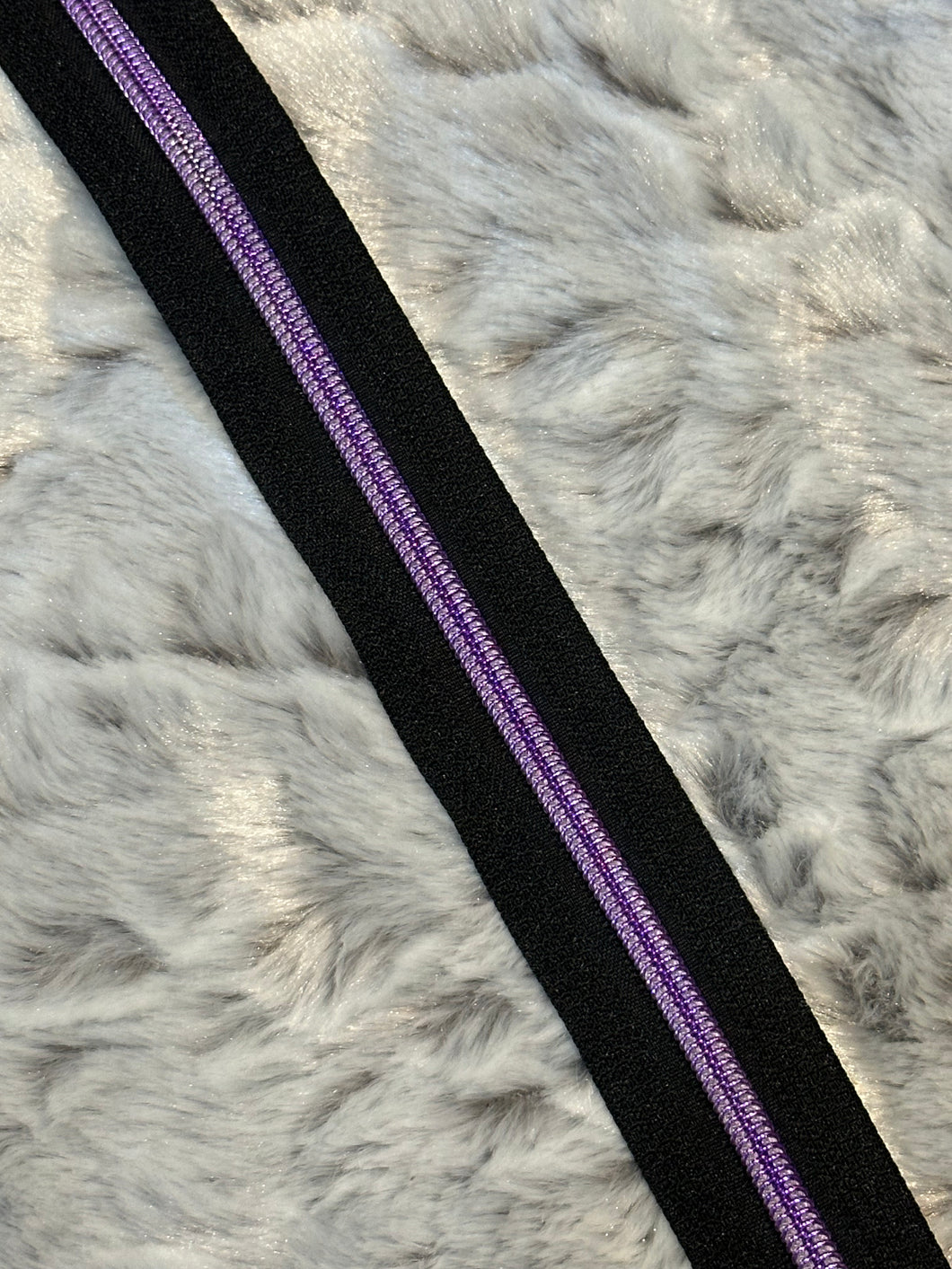 Bold Purple Zipper Tape (Metallic)