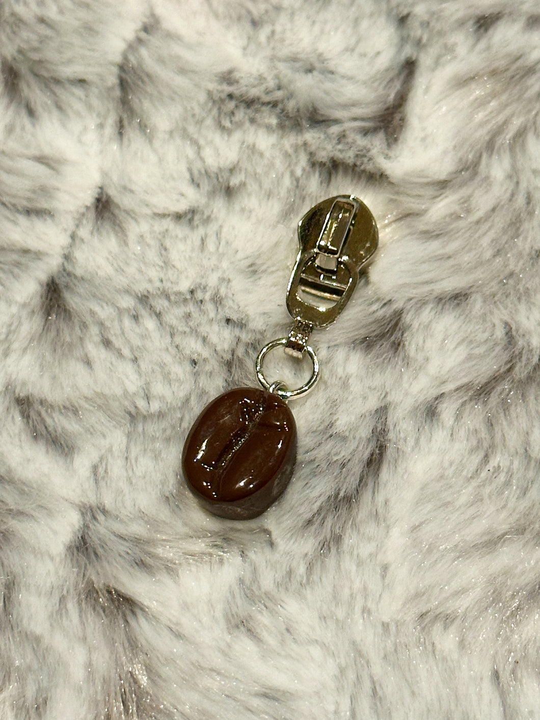 Coffee Bean Zipper Pull (resin)