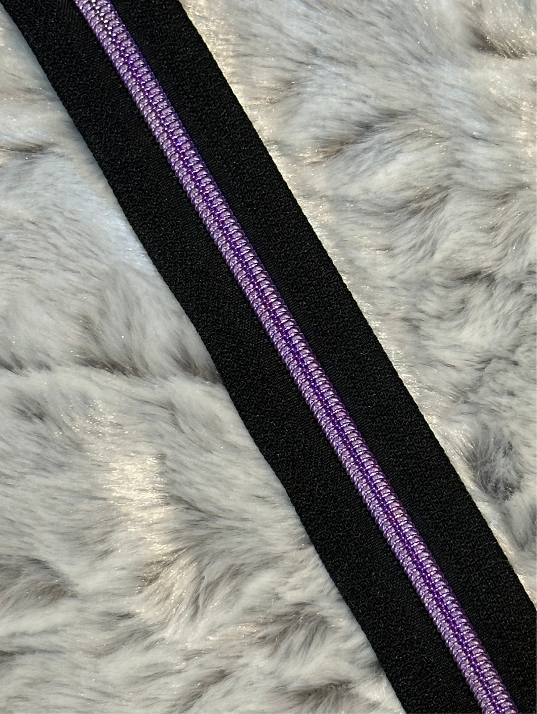 Bold Purple Zipper Tape (Metallic)