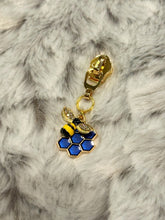 Load image into Gallery viewer, Fancy Beehive Zipper Pulls (double charm - enamel)
