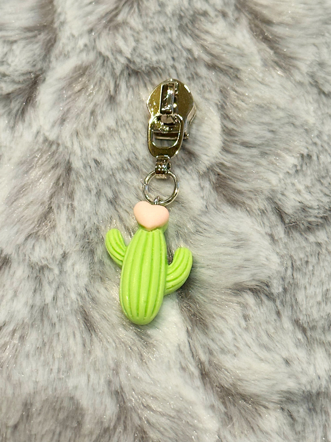 Cute Cactus Zipper Pull (resin)