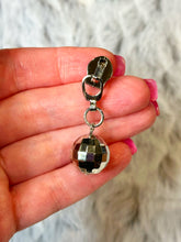 Load image into Gallery viewer, Mini Disco Ball Zipper Pull (silver)
