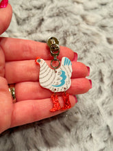 Load image into Gallery viewer, Crazy Chicken Zipper Pulls (acrylic)
