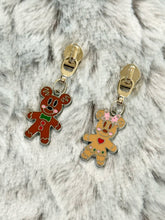 Load image into Gallery viewer, Gingerbread Mouse Zipper Pull (enamel)
