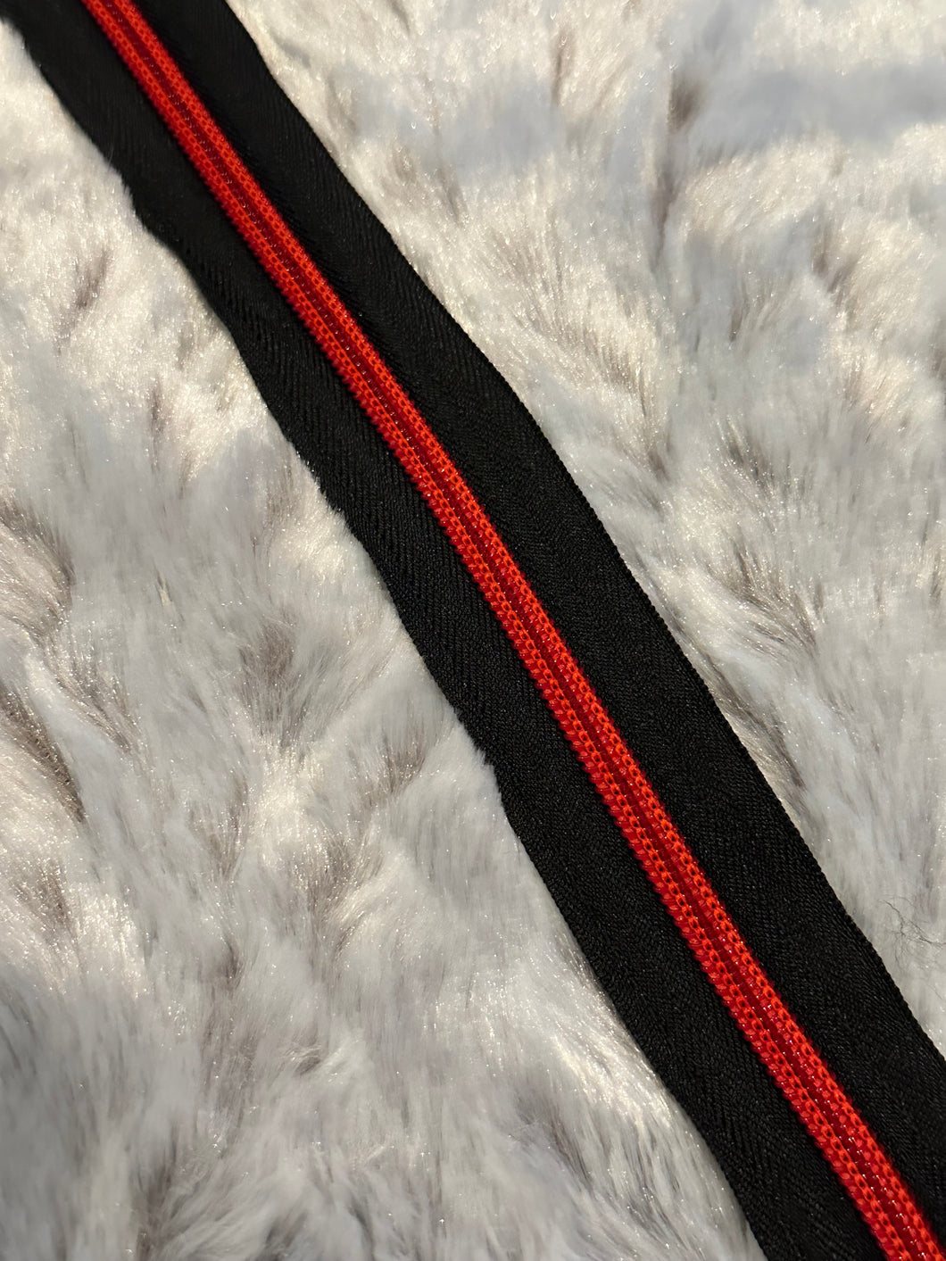 Matte Red Zipper Tape (non-metallic)