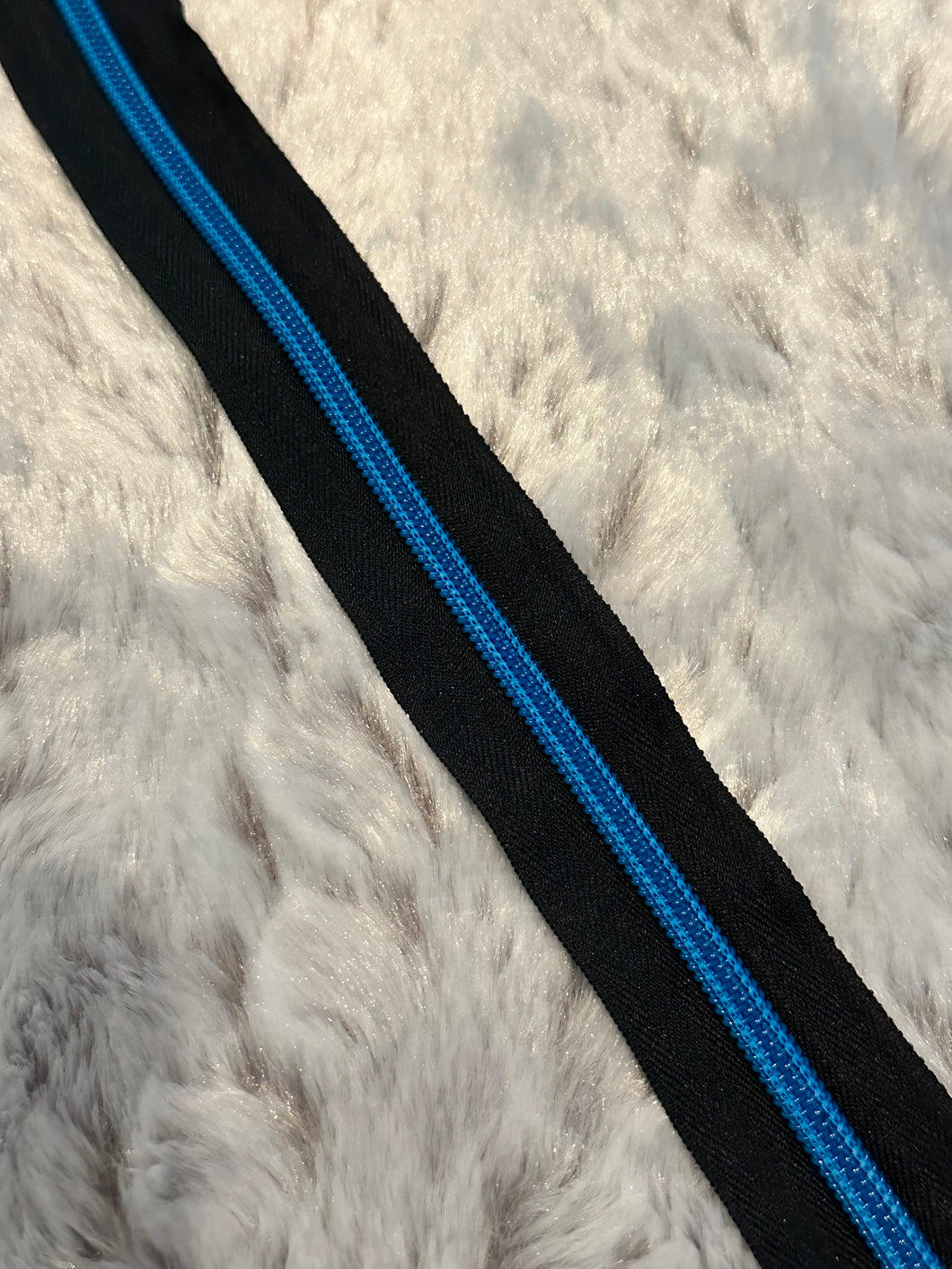 Matte Blue Zipper Tape (non-metallic)