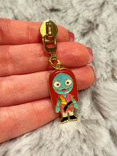 Load image into Gallery viewer, Patchwork Sally Zipper Pull (enamel)
