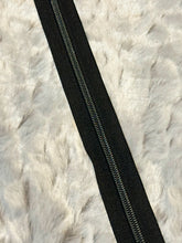 Load image into Gallery viewer, Jet Black Zipper Tape (Metallic)
