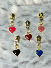 Load image into Gallery viewer, 3D Glitter Heart Zipper Pull
