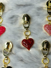 Load image into Gallery viewer, 3D Glitter Heart Zipper Pull
