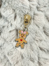 Load image into Gallery viewer, Gingerbread Mouse Zipper Pull (enamel)
