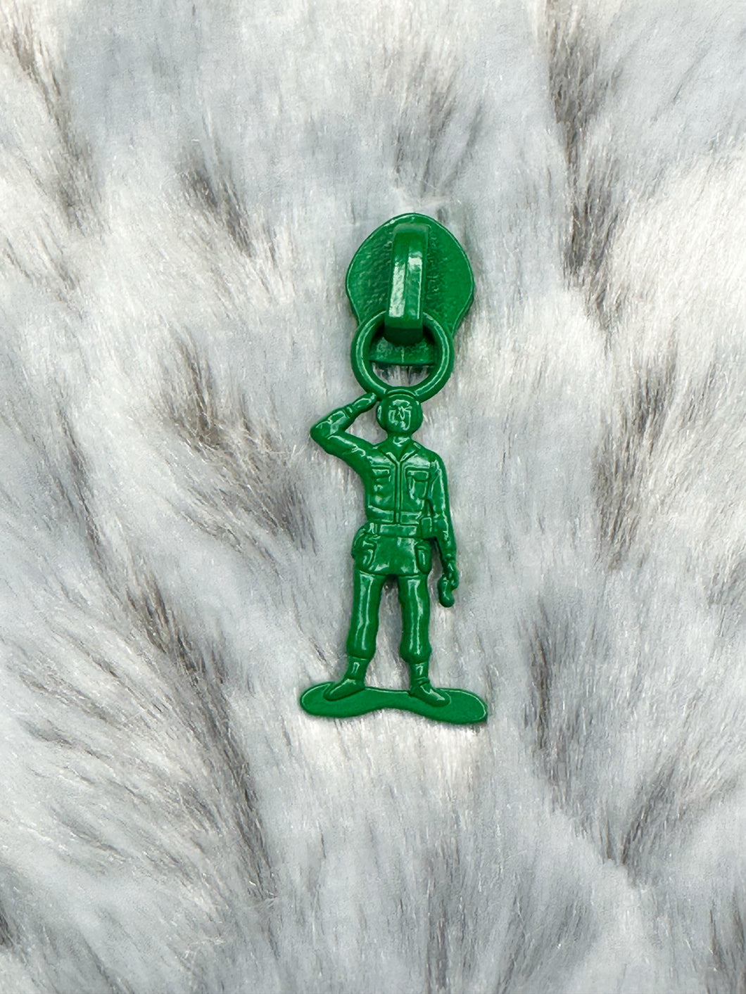 Army Men Zipper Pull