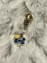 Load image into Gallery viewer, Colorful Hives Zipper Pulls (double charm- enamel) SILVER Pull
