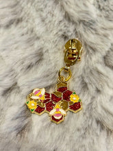 Load image into Gallery viewer, Large Colorful Hive Zipper Pulls (enamel)
