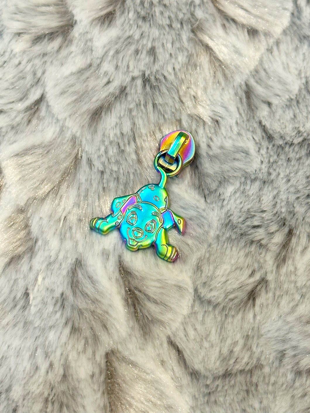 Dalmatian Zipper Pull (Matte Rainbow)