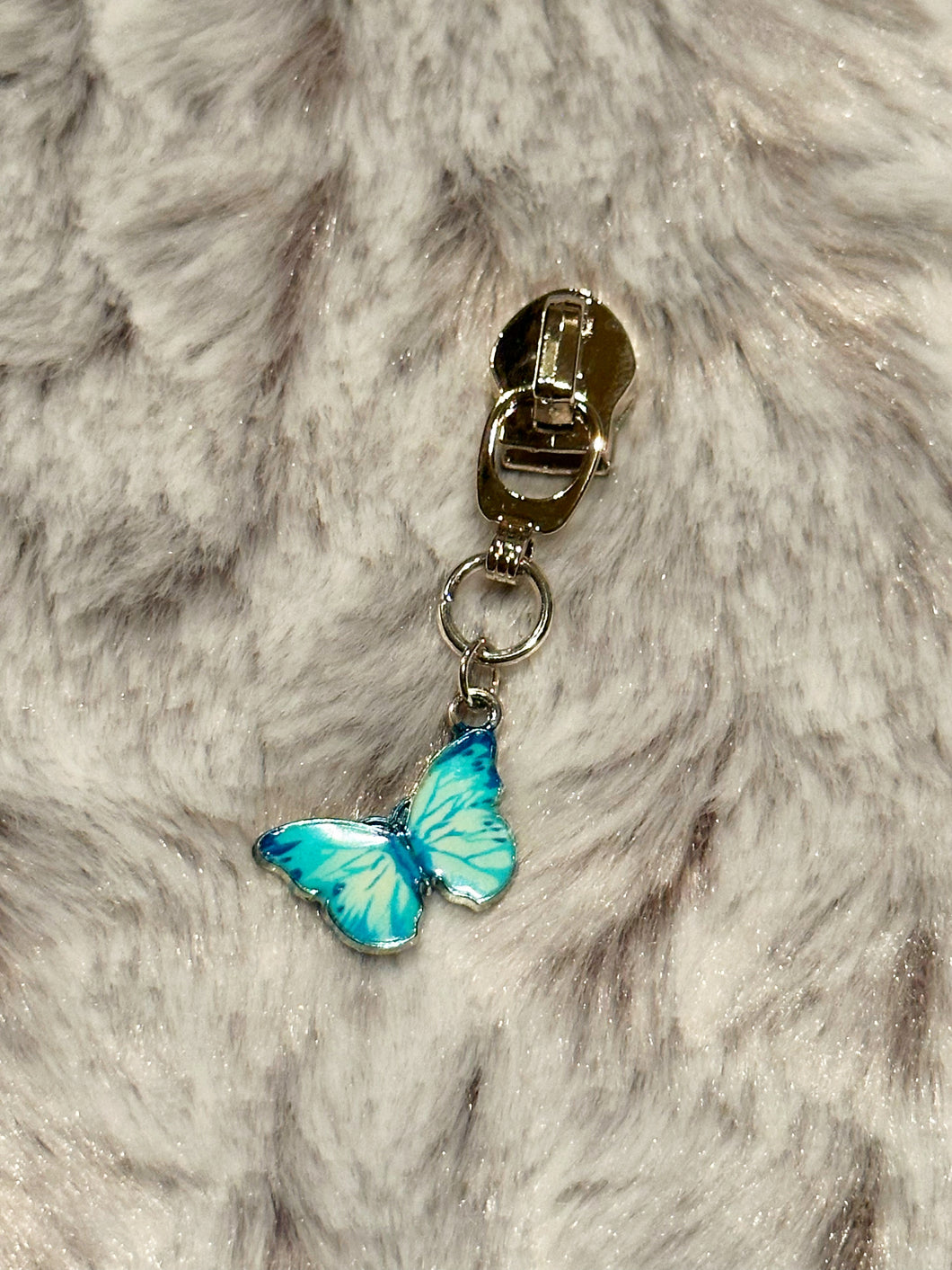 Blue Butterfly Zipper Pull (enamel)