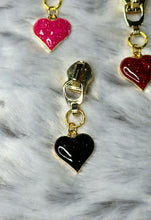 Load image into Gallery viewer, 3D Glitter Heart Zipper Pull
