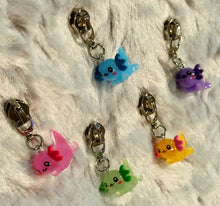 Load image into Gallery viewer, Colorful Axolotls Zipper Pulls (resin)
