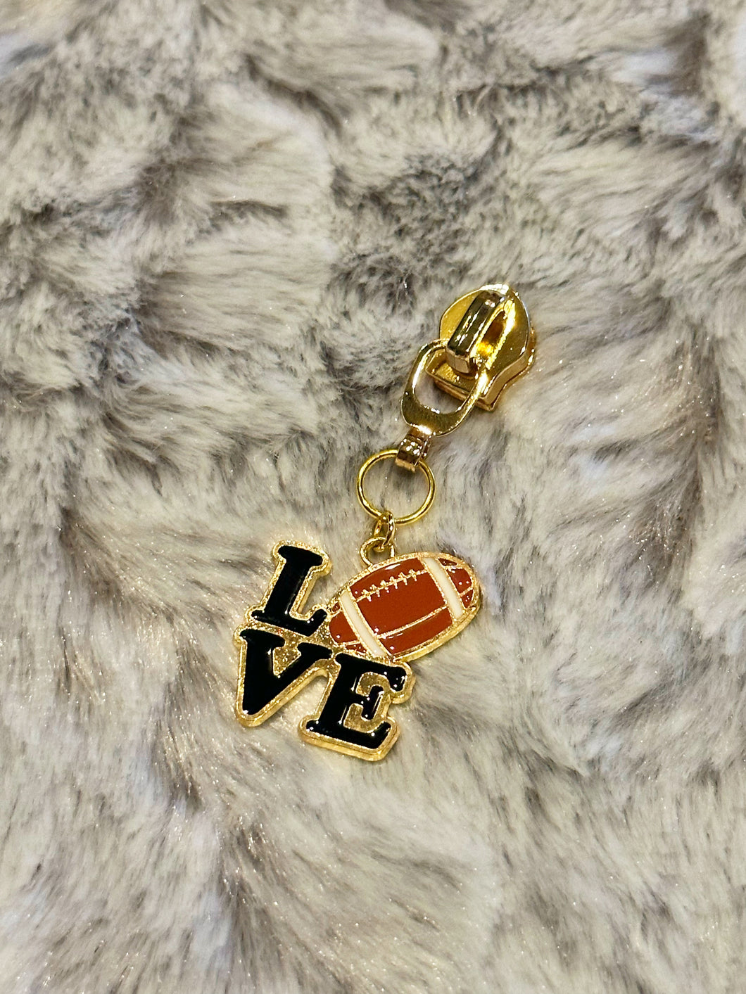 Football Love Zipper Pull (enamel)