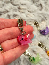 Load image into Gallery viewer, Colorful Axolotls Zipper Pulls (resin)
