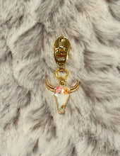 Load image into Gallery viewer, Boho Cow Skull Zipper Pulls (enamel)
