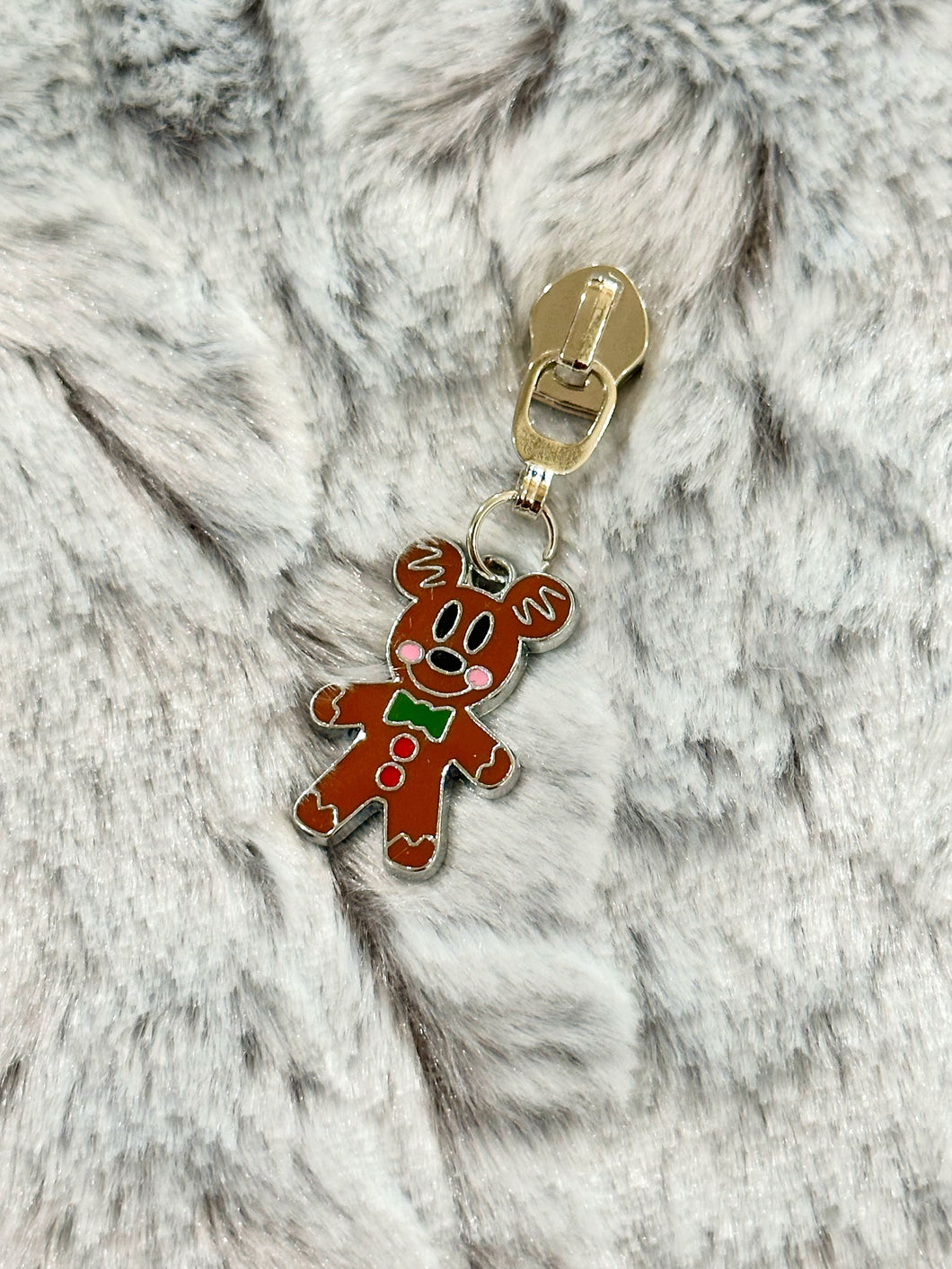 Gingerbread Mouse Zipper Pull (enamel)