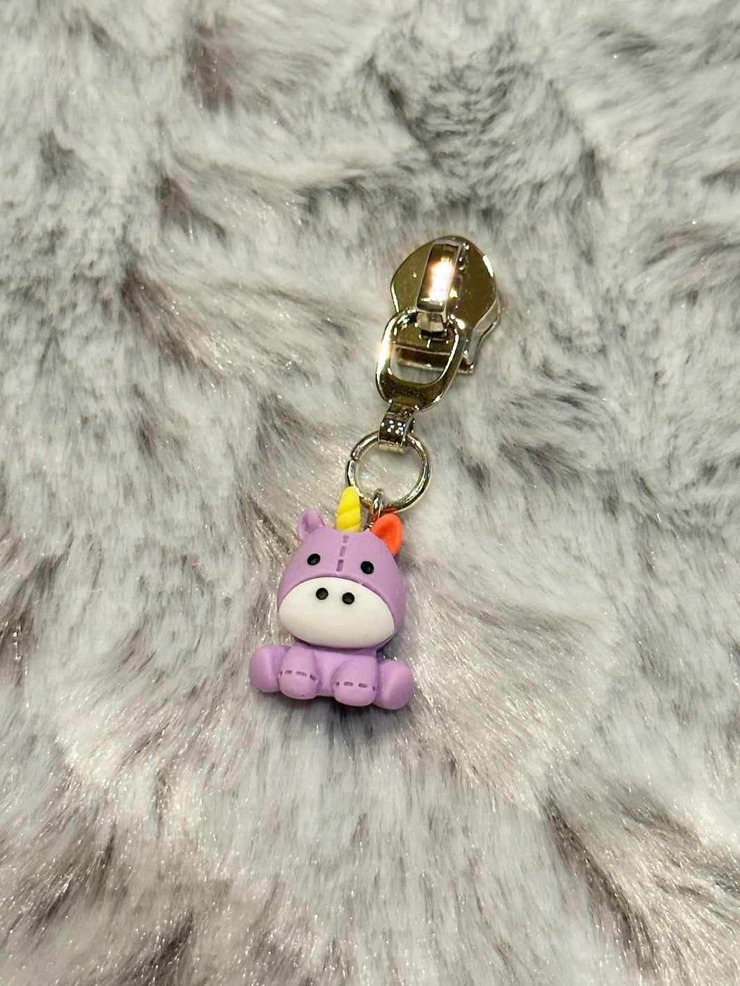 Purple Uni Zipper Pull (resin)