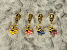 Load image into Gallery viewer, Fancy Beehive Zipper Pulls (double charm - enamel)
