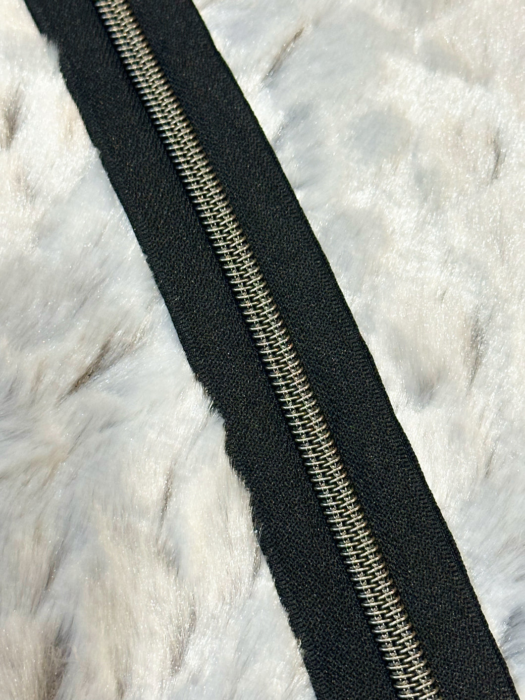 Gunmetal Zipper Tape (Metallic)