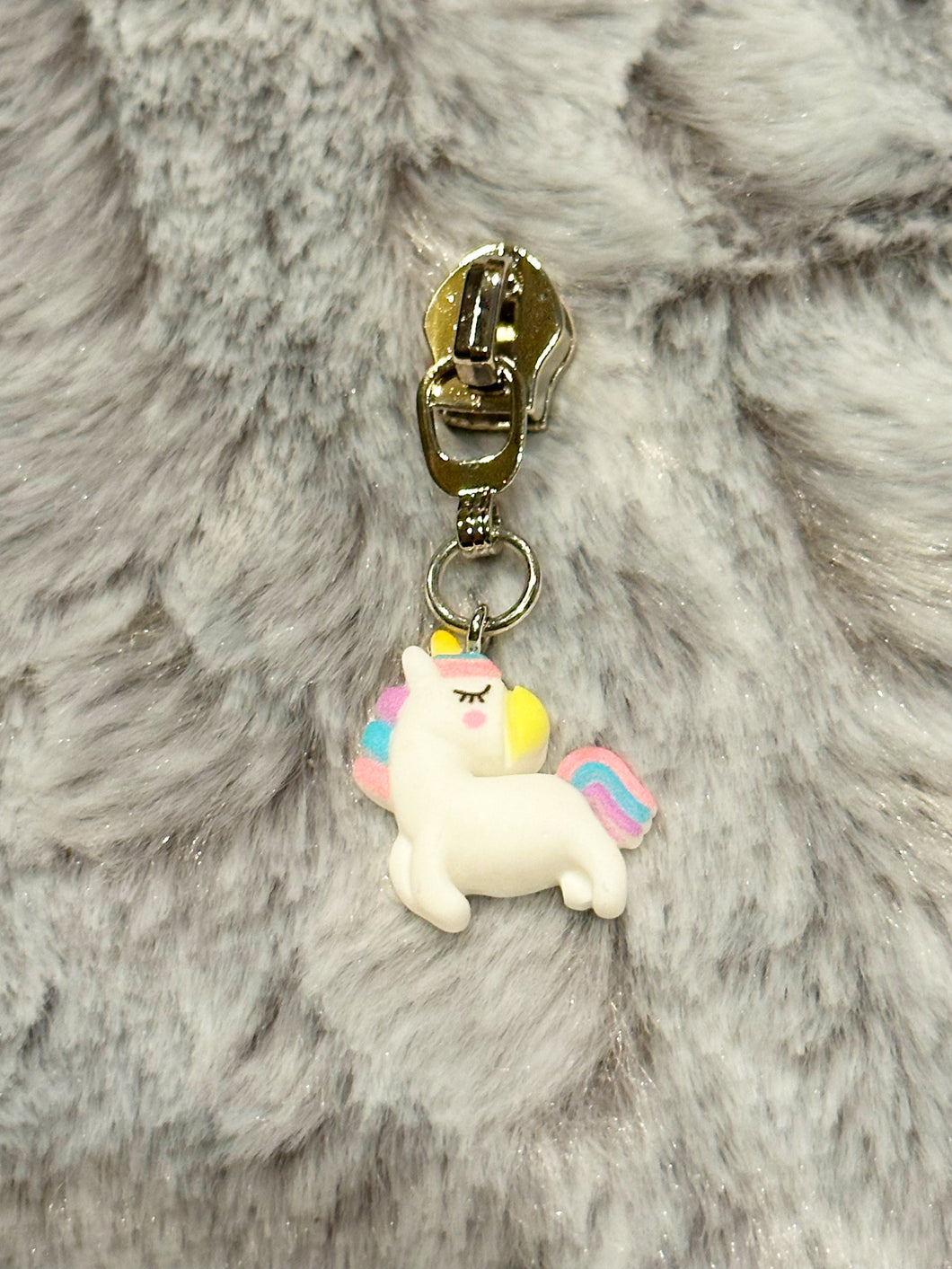 Sassy Unicorn Zipper Pull (resin)