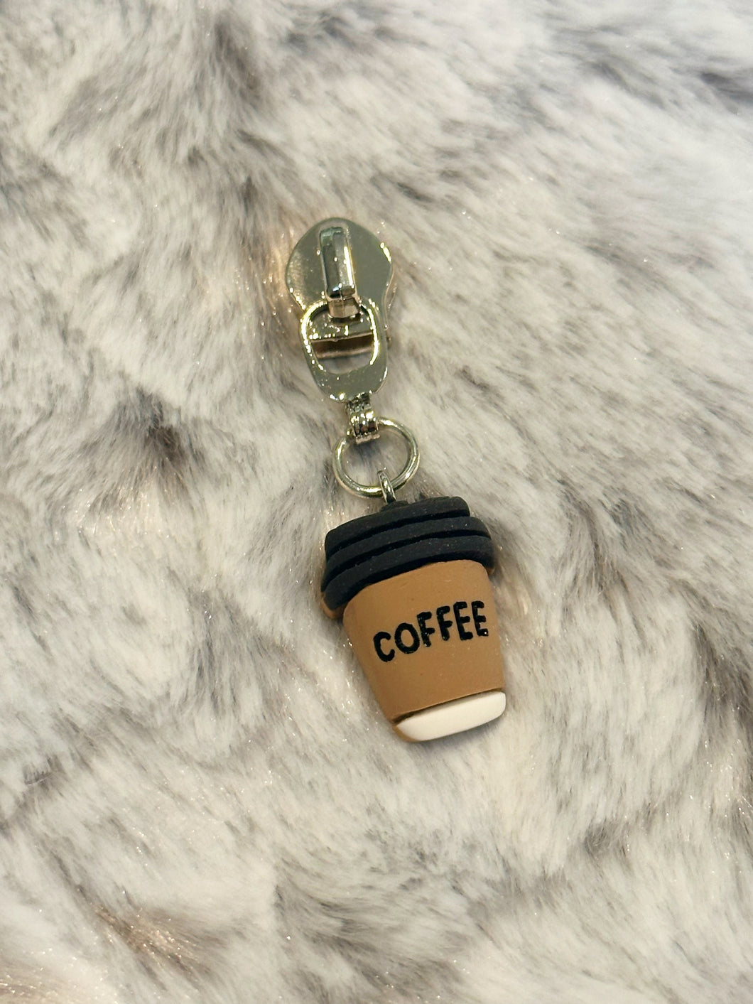 Coffee Time Zipper Pull (resin)