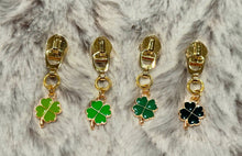 Load image into Gallery viewer, Four Leaf Clover Zipper Pulls (enamel)
