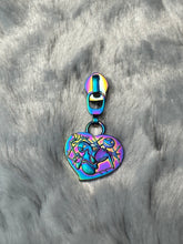 Load image into Gallery viewer, Jack and Sally Zipper Pull (matte rainbow)
