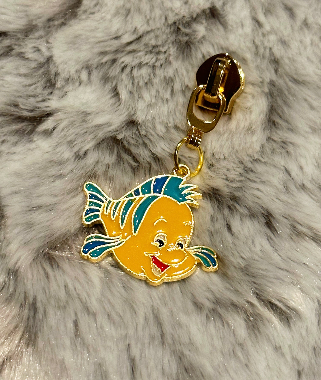 Flounder Zipper Pull (Enamel)