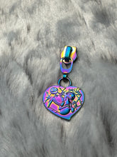 Load image into Gallery viewer, Jack and Sally Zipper Pull (matte rainbow)
