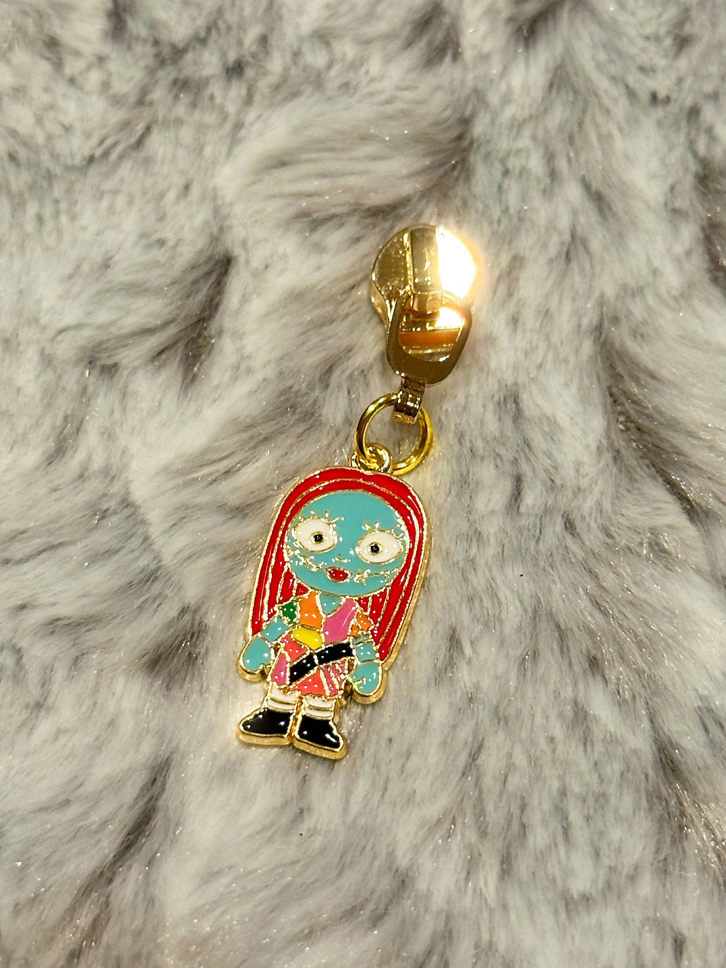 Patchwork Sally Zipper Pull (enamel)