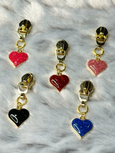 Load image into Gallery viewer, 3D Glitter Heart Zipper Pull
