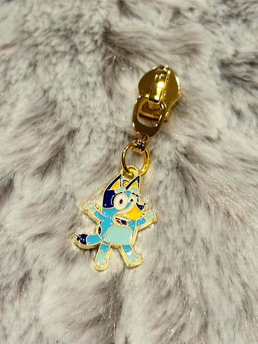 Blue Dog Zipper Pull (enamel)