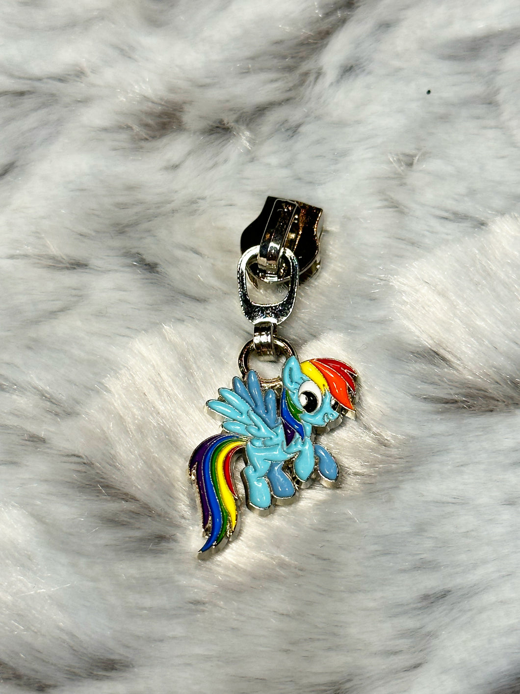 Rainbow Pony Zipper Pull (enamel)