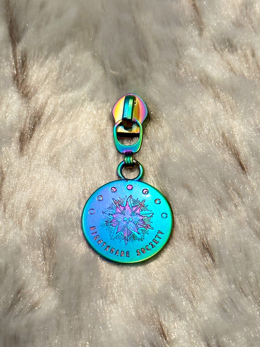 Nightshade Society Zipper Pull (matte rainbow)