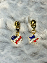 Load image into Gallery viewer, Patriotic Zipper Pulls (enamel)
