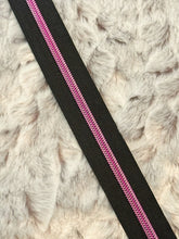 Load image into Gallery viewer, Magenta Zipper Tape (Magenta/Pink Metallic)
