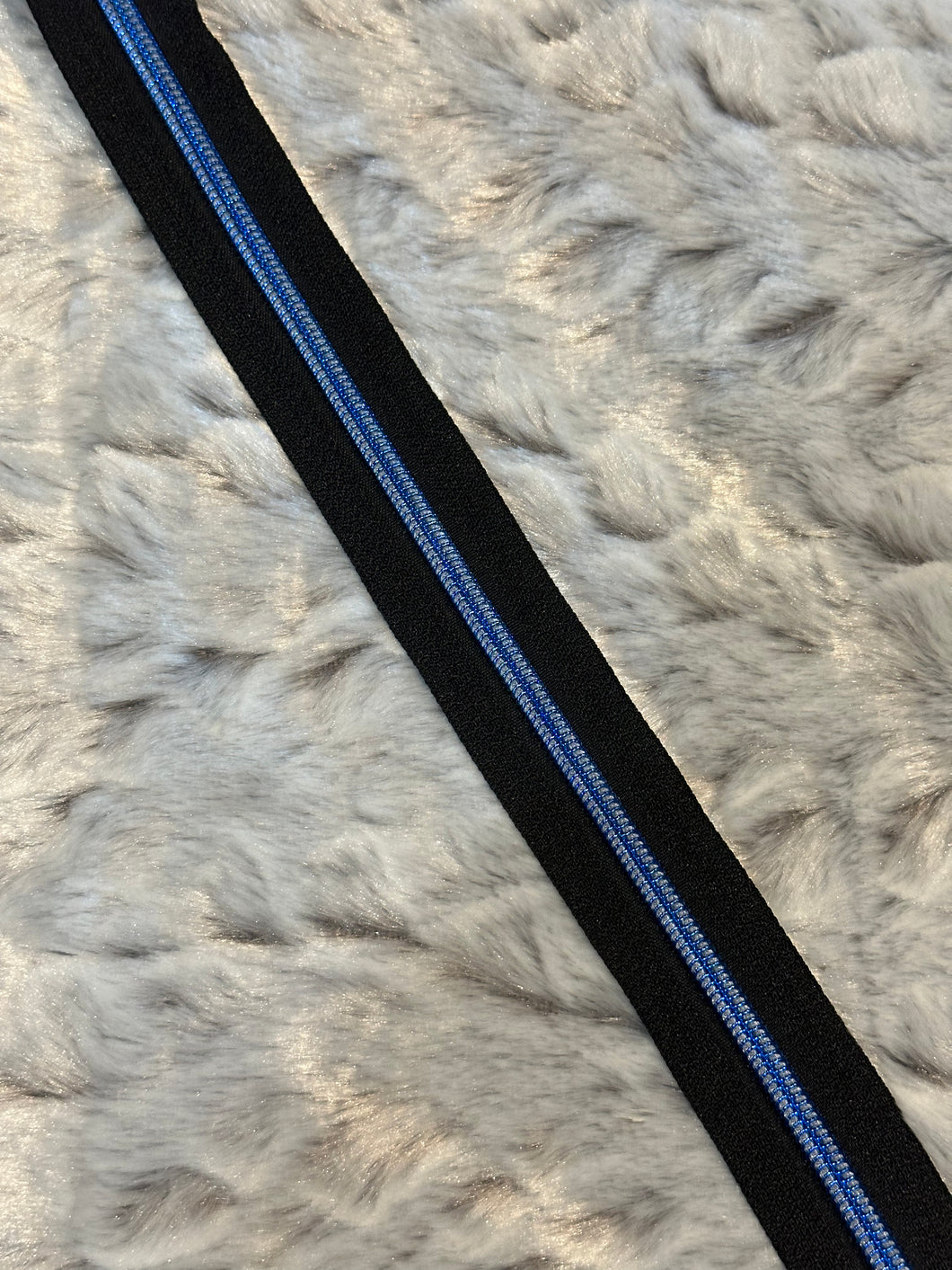 True Blue Zipper Tape (Metallic)
