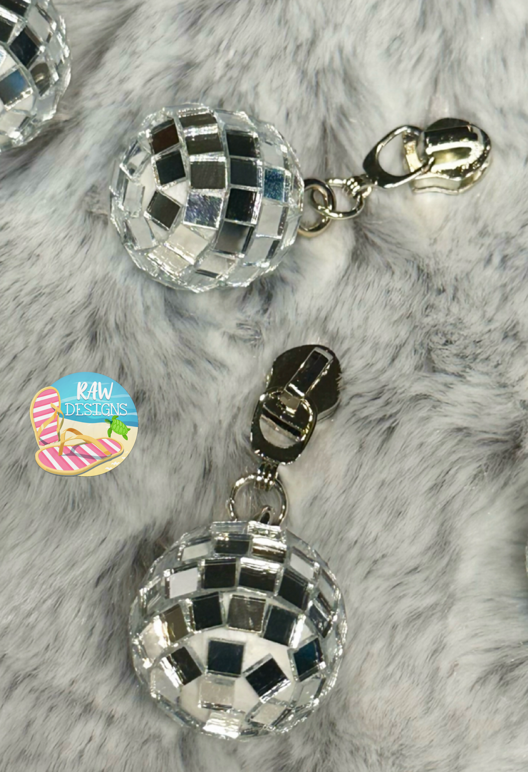 Disco Ball Zipper Pull