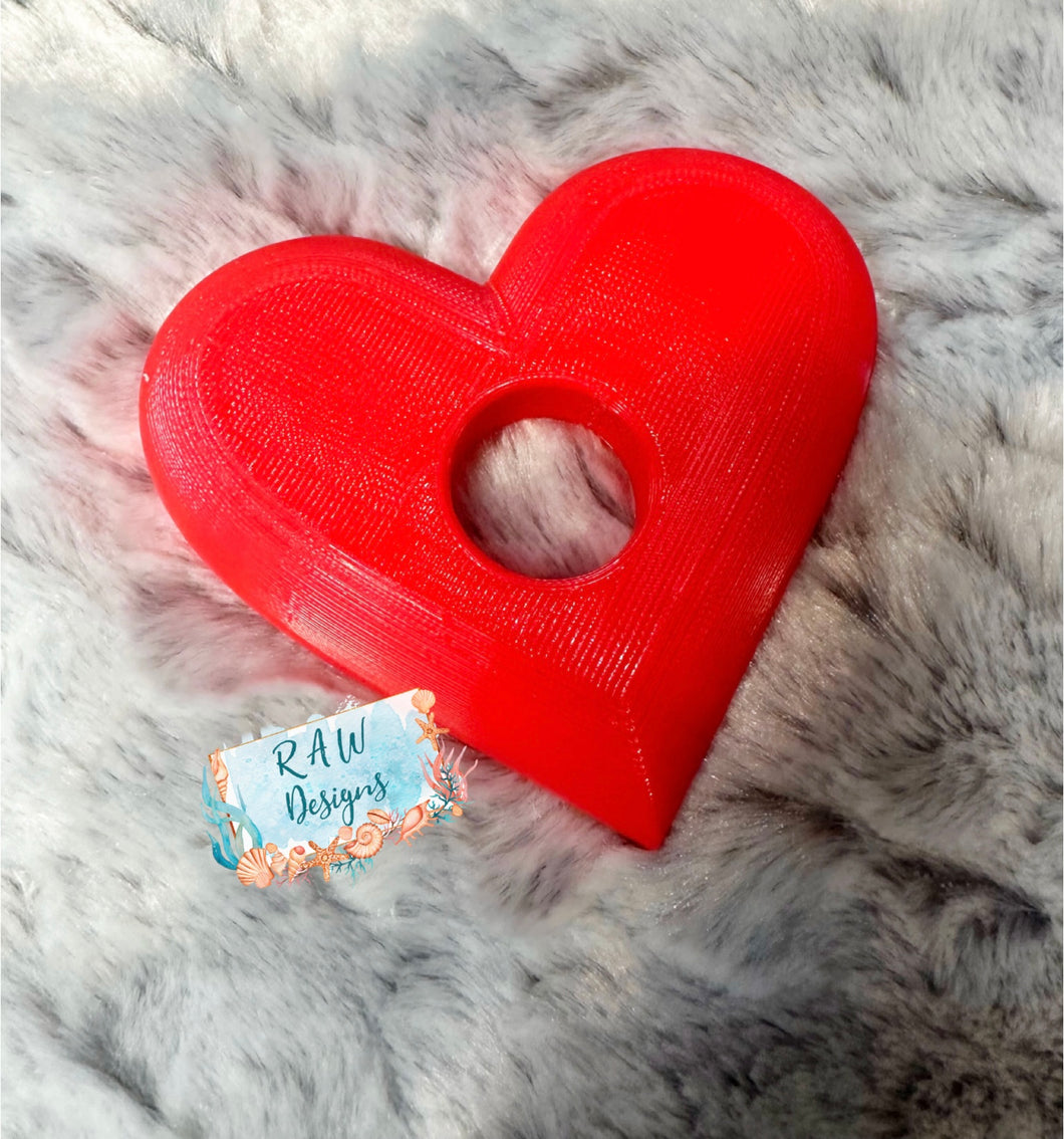Heart PVC Holder - RED
